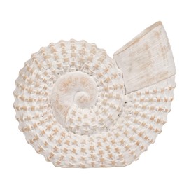 Sagebrook Home Novelty Ceramic Decorative Objects Shell Home Furnishings Decorative Home Decor Accessory Accents, Interior Decoration Accessories, 7" H, White