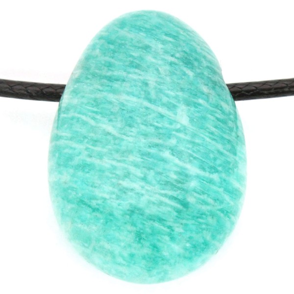 Echter Amethyst Tropfenanhänger mit gewachstem Baumwollband - Gebohrter Trommelstein -