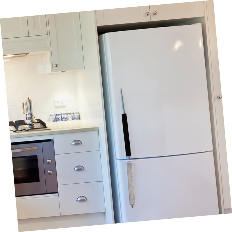 jojofuny Refrigerator Handle Covers 4 Pack for Kitchen Appliances Black
