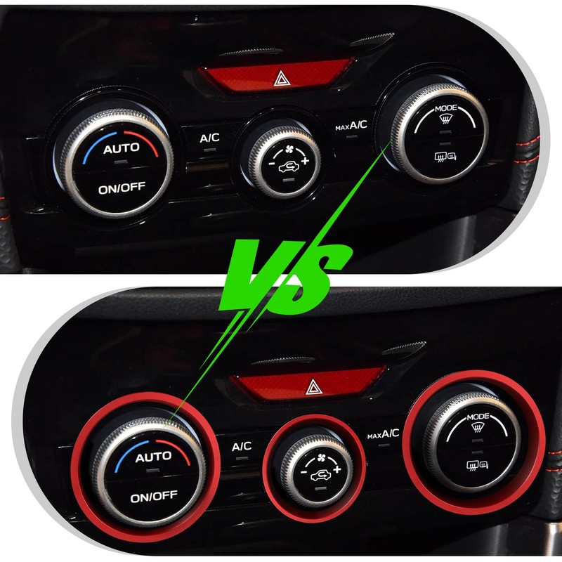 TOMALL 3 Pcs AC Climate Knob Outer Ring Covers Compatible