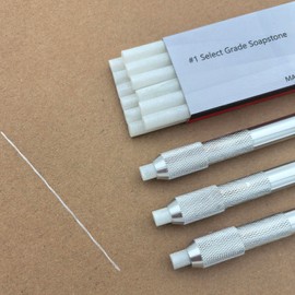 JOYFUL&HOPEFUL Round Soapstone Holder Set Pack of 15pcs, Mark White Clear, Removable Markings, Extra 12pcs Round Soapstone, Best for Welding