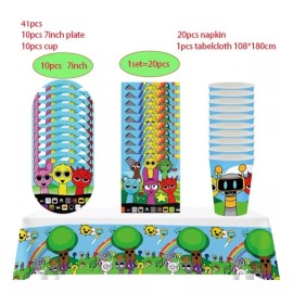 Unbranded Sprunki Party Tableware 41 Pc