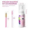 Lash Shampoo Espuma Limpiadora Para Extensiones De Pestañas Rosa