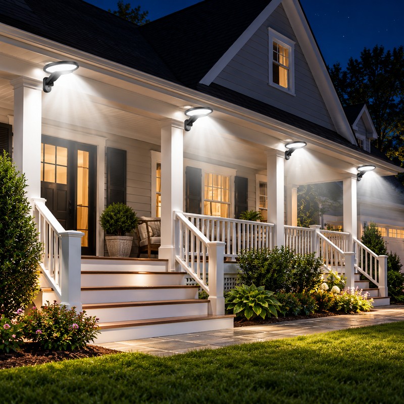 Solar Motion Sensor Wall Light for Outdoor Lighting – 360°