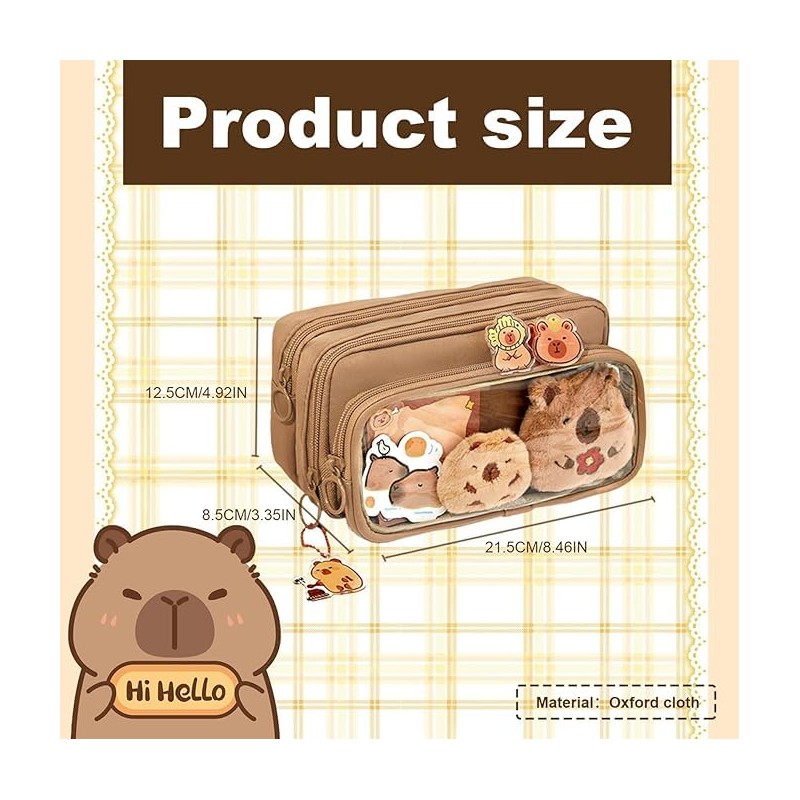 Estuche para lápices de Capibara, Bonito Estuche para Lápices de