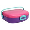 Bento Lunch Box ABS Separate Compartments with Buckle Handle Leakage