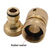 Comimark 2 pc Heavy-Duty Rust Resistant Brass Garden Water Pipe