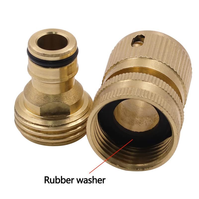 Comimark 2 pc Heavy-Duty Rust Resistant Brass Garden Water Pipe