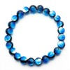 Gold Stone Yonaguni Blue Firefly Glass 8mm Luminous Bracelet, Okinawa,
