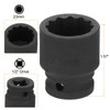 sourcing map 12-Point Impact Socket 1/2 Inch Drive 23mm Metric