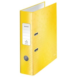 Leitz quality folder 180 °, A4, 80 mm back width, yellow, WOW, 10050016, design may vary