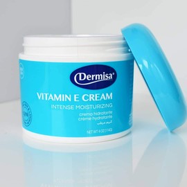 Dermisa Vitamin E Cream | Intense Moisturizer for Dry Skin | with Cocoa Butter, Collagen, Elastin & Q10 | MADE in USA | Pack of 1