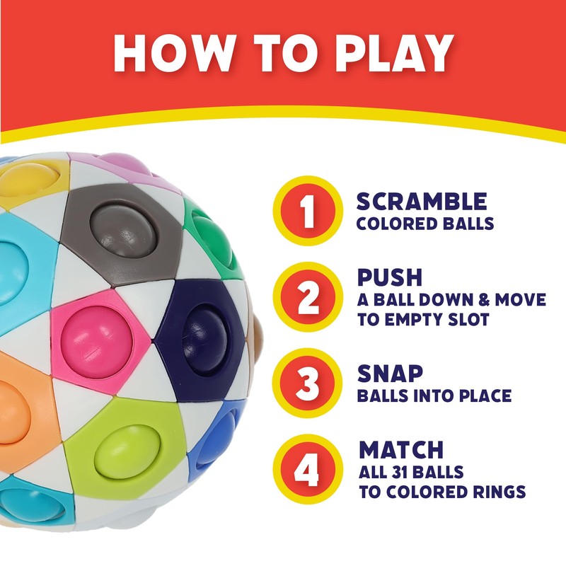 MEGA ORBO 3D Puzzle Ball, Brain Teasers for Kids, Handheld