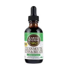 Earth Animal Organic Herbal Remedies Clean Mouth, Gums & Breath for Dogs & Cats, 2 fl oz
