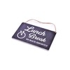 Lunch Break Hanging Sign - Be Back Soon Notice (Blackboard)
