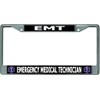 EMT Emergency Medical Technician Chrome License Plate Frame
