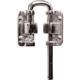Prime Line Sliding Door Loop Lock 1-1/8 in. Nickel Plated Solid Steel Safety