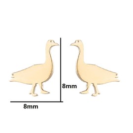 Cute Duck Stud Earrings Stainless Steel Cute Swan Animal Cartilage Small Stud Earrings Simple Jewelry Gifts for Women Teen Girls BBF, Stainless Steel, New