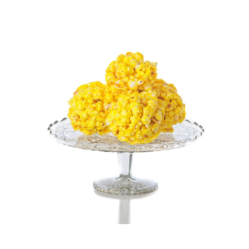 6 Pack - Gourmet Yellow Popcorn Balls - Vanilla Flavored