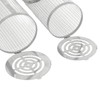2PCS BBQ Net Tube Stainless Steel Barbecue Grill Basket Rolling