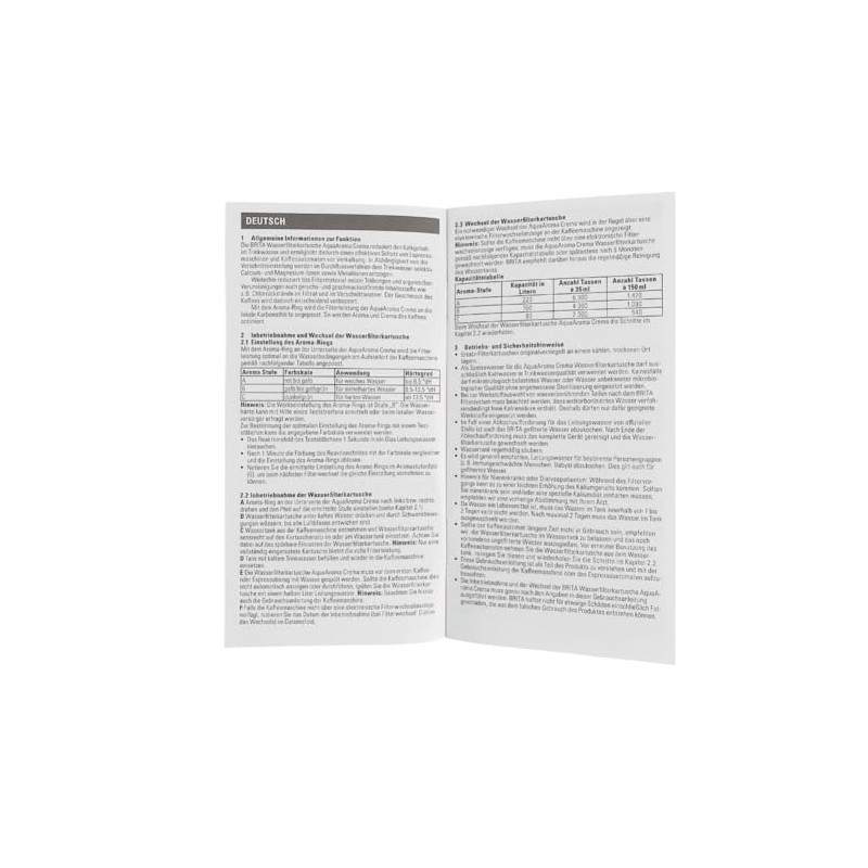 ECM Aroma-C Water Filter 2 Brita Suction Cartridges Including a