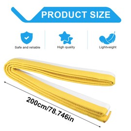 XPEX 2 x 2M Judo Belts, White / Yellow Taekwondo Belt, Martial Arts, Karate, Judo, Karate, Belt, Martial Arts Belt for Budo Sports, Judo, Karate, Kickboxing