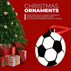 Soccer Ceramic Ornament | Soccer Ball Graphic Christmas Ornament