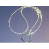 Eyeglass Chain Clear Crystal Faceted with RING "Mary" Glass 28