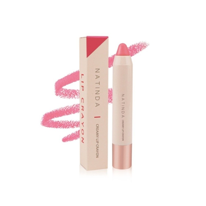 Natinda Creamy Lip Crayon Lipstick (3g)_No.01 Lovely Girl/Highly pigmented, long