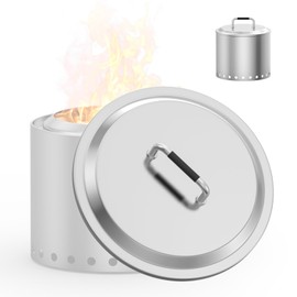MOASKER Fire Pit Lid for Solo Stove Bonfire 19.5" Accessories, Round Fire Pit Cover for Solo Stove Lid Bonfire 2.0, Stainless Steel Lid with Handle for Solo Bonfire & 19.5" Firepit Camping Accessory