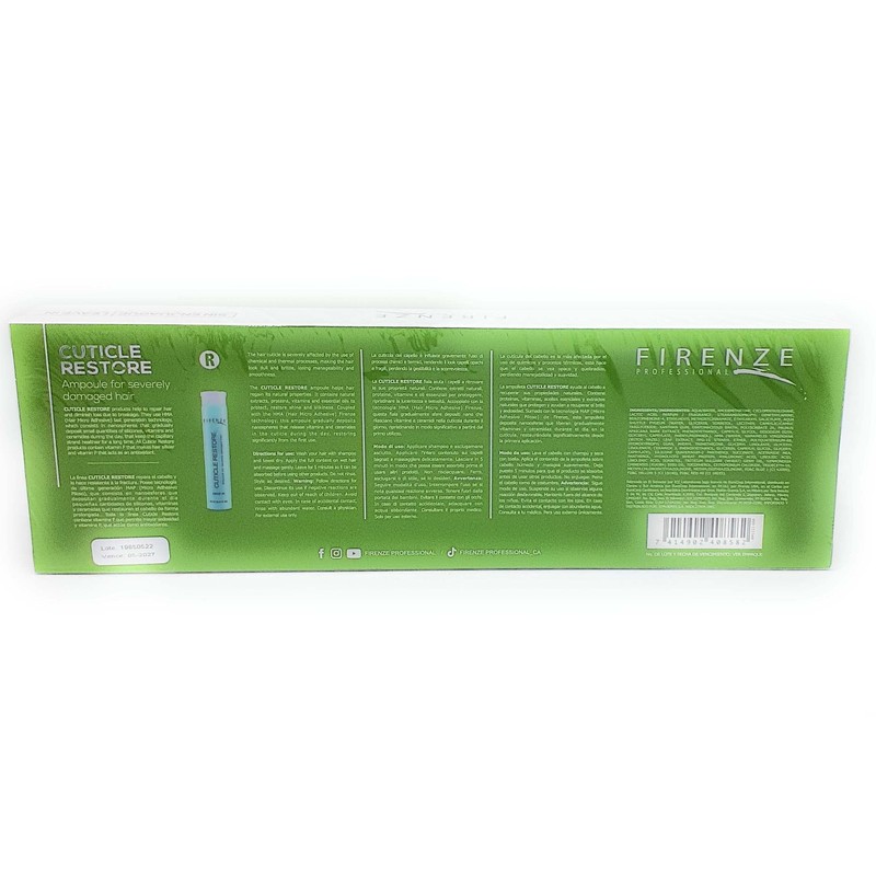 Firenze Professional Cuticle Restore Leave In Ampoule for Severe Damaged