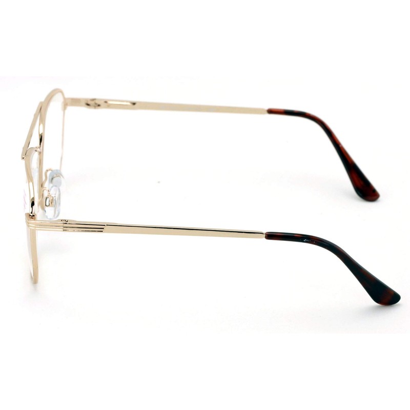 V.W.E. Metal Aviator Reading Glasses - Big Lens Spring Hinge