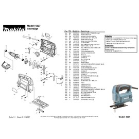 Makita 313140-8 BLADE CLAMP, 4329K