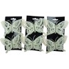 BWG Set Of 6 Butterfly 14cm White Glitter Clip On