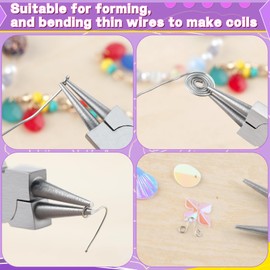 Speedwox Round Pliers, For Crafts, Fine Accessories, Tool, Tapered Type, Round Pincers, Mini Round Pincers, For Crafts, Pin-bending Round Pincers, Mini Round Mouth Pliers, Pin Bending Pliers, Spring Included, Crafts, Round Pliers, Nippers, Accessories, M