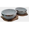 SUNRISE Kitchen Supply Natural Stone Bowl Pack of 2 (18