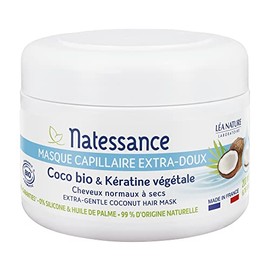 Natessance - Extra Soft Hair Mask - Organic Coconut & Vegetable Keratin - Certified Bio Cosmos Organic Pot - 200ml
