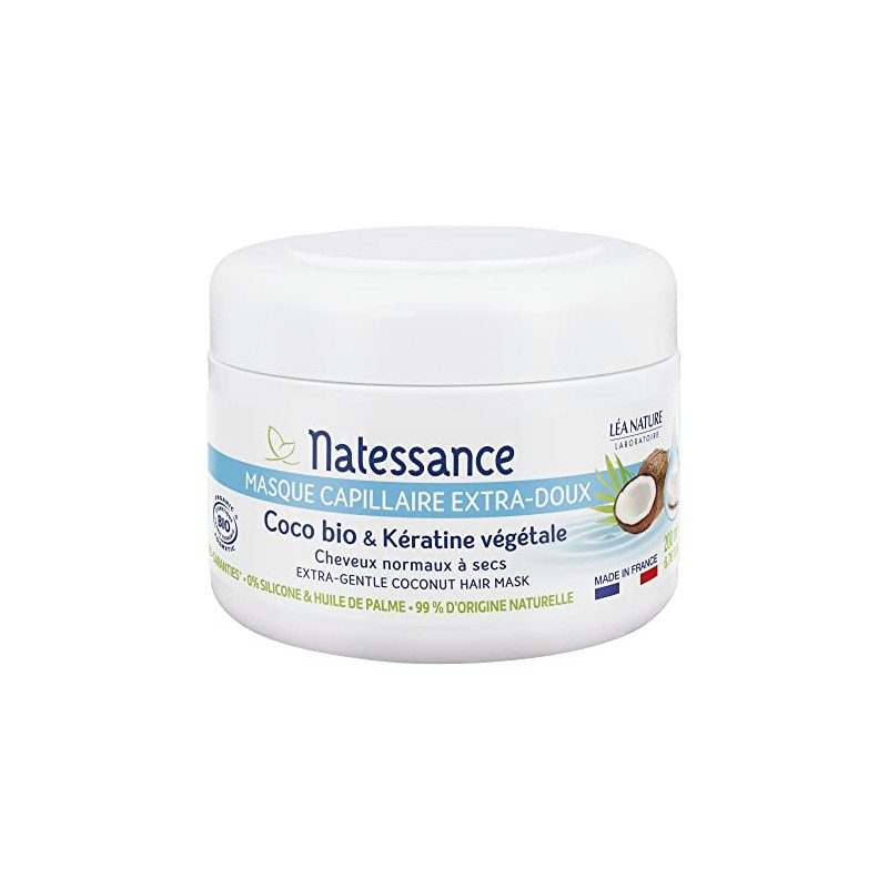 Natessance - Extra Soft Hair Mask - Organic Coconut &