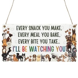 Second Ave Funny Dog Pet Snack Wooden Hanging Rectangle Home Sign Plaque