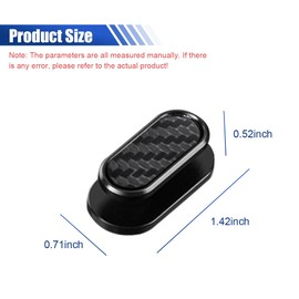 DUSCOKE 4PCS Car Mini Hooks, Multifunctional Carbon Fiber Car Dashboard Storage Hook Stickers, Universal Self-Adhesive Backseat Hangers Auto Wall Hanging Hooks for Keys Earphone Cable (Carbon Fiber)