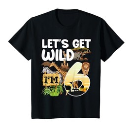 6 Year Old Zoo Birthday Safari Jungle Animal 6th B-day T-Shirt