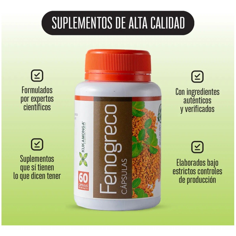 Kit De 2 Frascos De Fenogreco - 60 Cápsulas De