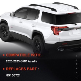 LED Tail Lights Compatible With 2020-2023 GMC Acadia Rear Light Taillights Left and Driver Side Outer Left Black Bezel Replace 85150721