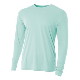 A4 Cooling Performance Long Sleeve Crew Pastel Mint M