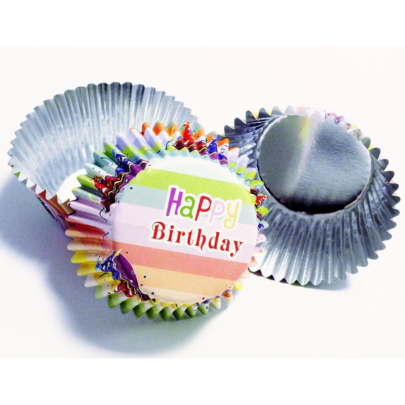 PME BC760 Party Hats Foil Lined Baking Cases for Cupcakes,