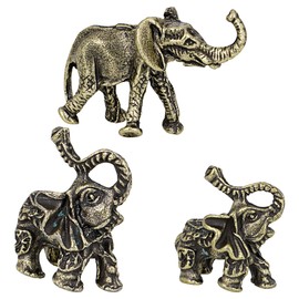JANKOW 3 Pack Elephant Tea pet, Elephant Animal Tea Pet, Elephant Figurines for Home Decoration Office Tea Pet Desktop Animal Ornaments