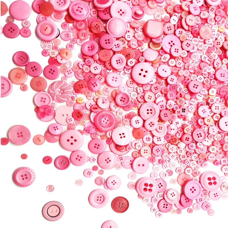 Botones para manualidades., Rosado, 1