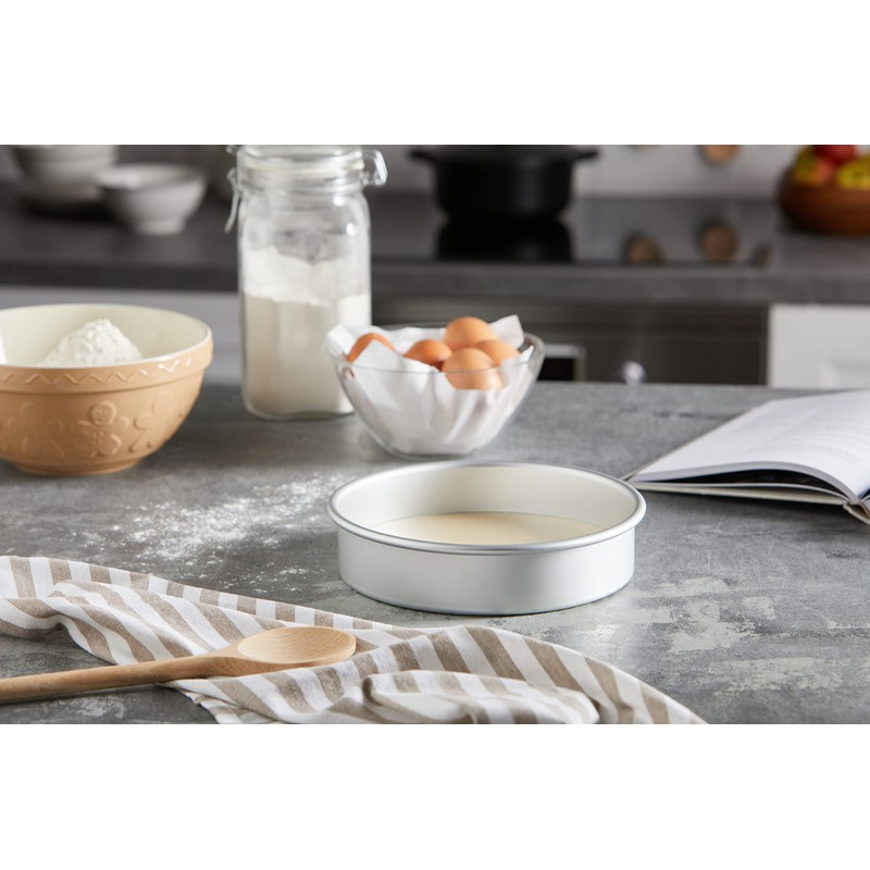 PME Anodised Aluminium Round Cake Pan 8 x 2-Inch Deep