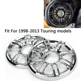 Unbranded Chrome 3D Rear Speaker Grill Covers for Harley Touring Electra Street Road Glide