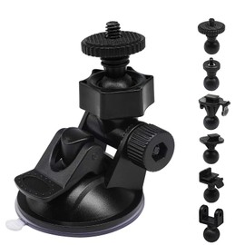 iSportgo S30 Dash Cam Suction Cup Mount [2nd Generation] 360 Degree Rotating Suction Cup Holder Bracket with 10+ Different Adapters, Compatible with Anero, Chortau, TOGUARD, Transcend DrivePro, YI and
